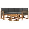 vidaXL Ensemble de canap&eacute;s d'ext&eacute;rieur 5 pc Naturel et Anthracite