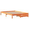 vidaXL Cadre de lit sans matelas cire marron 120x200cm bois pin massif