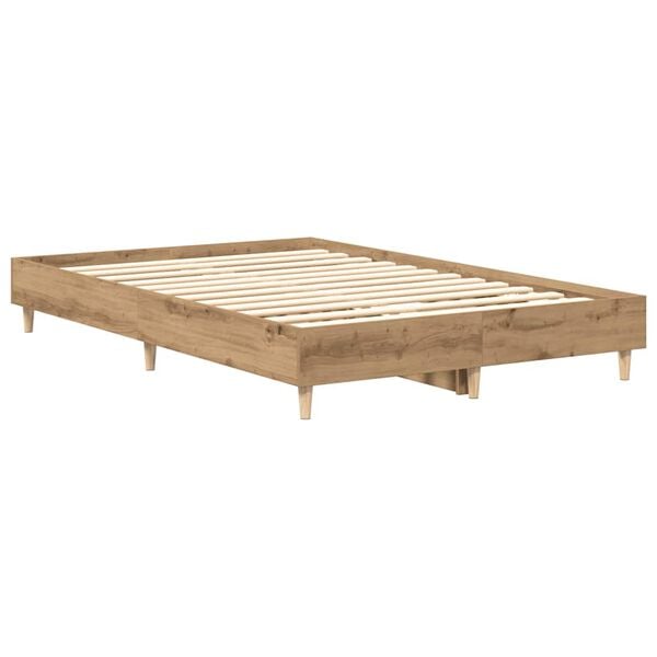 vidaXL Cadre de lit sans matelas ch&ecirc;ne artisanal 120x190 cm