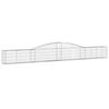 vidaXL Paniers à gabions arqués 4 pcs 400x30x40/60 cm Fer galvanisé