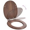vidaXL Si&egrave;ge de toilette 2 pcs Marron 44 x 38 cm Panneau MDF