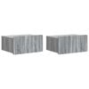 vidaXL Cabinet de chevet mural 2 pc Sonoma gris 49 x 34,5 x 24 cm