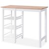 vidaXL Ensemble de bar 3 pcs MDF Blanc