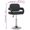 vidaXL Tabouret de bar noir similicuir