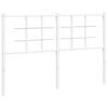 vidaXL T&ecirc;te de lit de remplacement m&eacute;tal blanc 135 cm