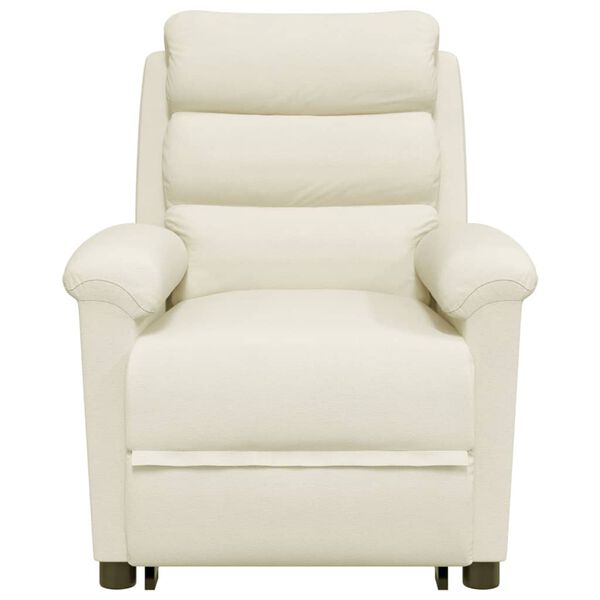 vidaXL Fauteuil de massage Crème Velours