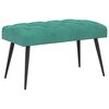 vidaXL Banc avec capitonnage bouton Turquoise 80 x 40 x 46 cm Velours