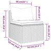 vidaXL Salon de jardin 4 pcs avec coussins noir r&eacute;sine tress&eacute;e