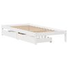 vidaXL Cadre de lit sans matelas blanc 90x190 cm bois de pin massif