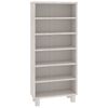 vidaXL Armoire &agrave; CD HAMAR Blanc 45x18x100 cm Bois massif de pin