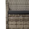 vidaXL Salon de jardin 4 pcs avec coussins Gris R&eacute;sine tress&eacute;e