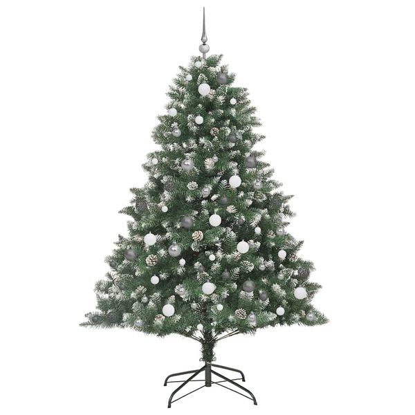 vidaXL Sapin de No&euml;l artificiel Vert 210 cm PVC, plastique et acier