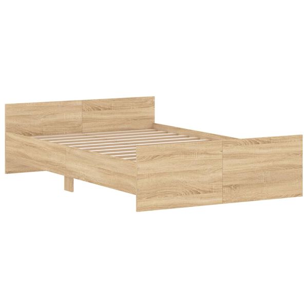 vidaXL Cadre de lit sans matelas ch&ecirc;ne sonoma 120x190 cm