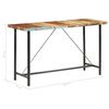 vidaXL Ensemble de bar 9 pcs Bois de récupération et cuir véritable