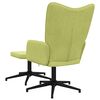 vidaXL Chaise de relaxation avec tabouret Vert Tissu