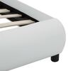 vidaXL Cadre de lit avec LED sans matelas blanc similicuir 90x200 cm
