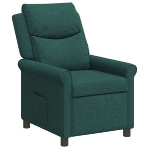 vidaXL Fauteuil inclinable Vert fonc&eacute; 69 x 93 x 102 cm Tissu
