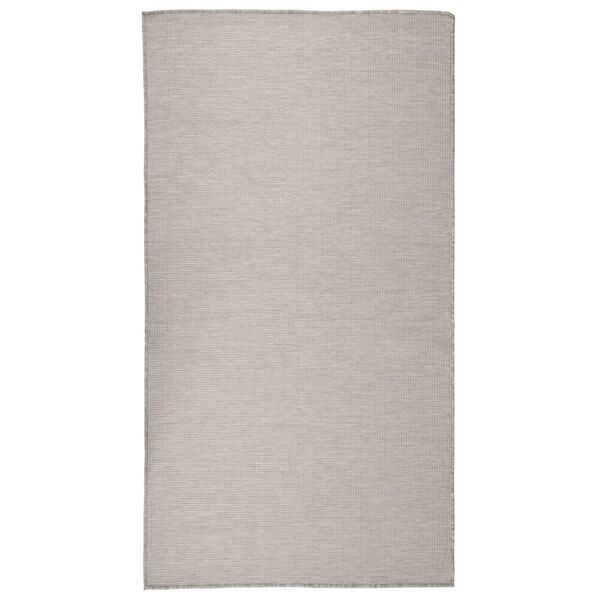 vidaXL Tapis &agrave; tissage plat d'ext&eacute;rieur 80x150 cm gris clair