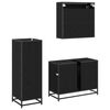 vidaXL Ensemble de mobilier de salle de bain 3 pcs Ch&ecirc;ne noir
