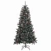 vidaXL Sapin de No&euml;l artificiel Vert 210 cm PVC, plastique et acier