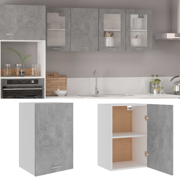 vidaXL Armoire suspendue "Lyon" Gris béton 39,5 x 31 x 60 cm Bois d'ingénierie