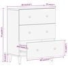 vidaXL Armoire lat&eacute;rale 60x33x75 cm bois massif de manguier