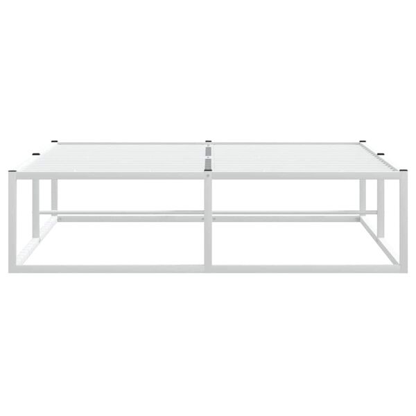 vidaXL Cadre de lit sans matelas blanc 120x200 cm m&eacute;tal