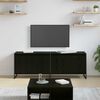 vidaXL Meuble TV Ch&ecirc;ne noir 140 x 36 x 49.5 cm Bois d'ing&eacute;nierie
