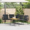 vidaXL Ensemble de canap&eacute; de jardin 2 pcs Noir polyrotin