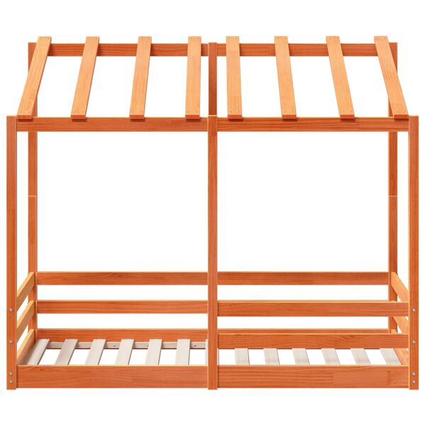 vidaXL Lit pour enfants sans matelas cire marron 70x140 cm pin massif