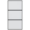 vidaXL Porte coulissante noir 102,5x205 cm verre trempé aluminium