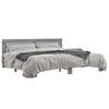 vidaXL Cadre de lit sans matelas sonoma gris 200x200 cm