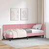 vidaXL Cadre de lit d'angle Rose 80 cm x 200 cm Velours