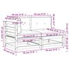 vidaXL Canapé de jardin avec coussins 2 places bois de pin massif