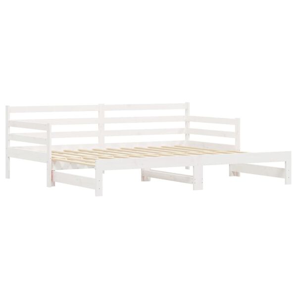 vidaXL Lit de jour et lit gigogne sans matelas 90x190 cm bois massif