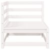 vidaXL Canapé d'angle de jardin blanc bois de pin massif