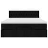 vidaXL Lit ottoman avec matelas noir 140x200 cm tissu