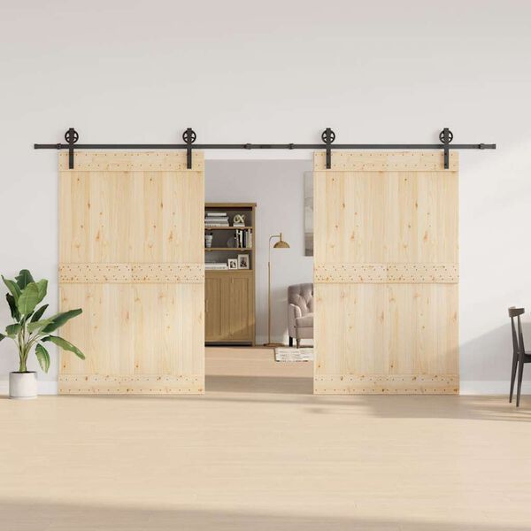 vidaXL Kit de quincaillerie de porte coulissante 400 cm acier noir