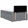 vidaXL Sommier &agrave; lattes de lit avec matelas Gris clair 120x200cm Tissu