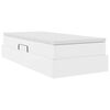 vidaXL Lit avec rangement et matelas Blanc 90 x 190 cm Simili cuir