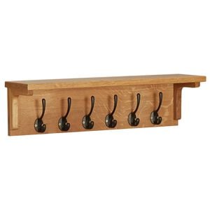 vidaXL Porte-manteau 60x16x16 cm Bois de ch&ecirc;ne massif