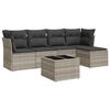 vidaXL Salon de jardin 6 pcs avec coussins gris clair r&eacute;sine tress&eacute;e