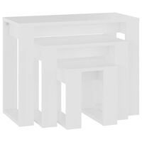 vidaXL Tables gigognes 3 pcs Blanc Bois d'ingénierie