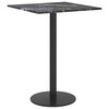 vidaXL Dessus de table noir 30x30 cm 6 mm verre tremp&eacute; design marbre