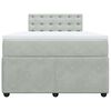 vidaXL Sommier &agrave; lattes de lit et matelas Gris clair 120x200cm Velours