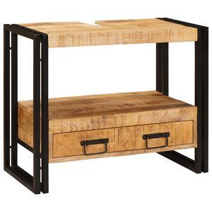 vidaXL Armoire de coiffeuse avec tiroir Marron Bois de mangue massif