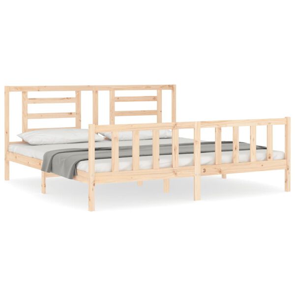 vidaXL Cadre de lit sans matelas 200x200 cm bois massif de pin