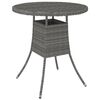 vidaXL Table de jardin Gris 70x70x73 cm R&eacute;sine tress&eacute;e