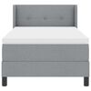 vidaXL Lit &agrave; ressorts avec matelas Gris clair 200 x 100 cm Polyester