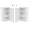 vidaXL Cabinet de salle de bain Blanc brillant 39 x 23,5 x 65 cm